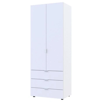 Шкаф распашной с 3 ящиками Doros Гелар Белый 77,5х49,5х203,4 см