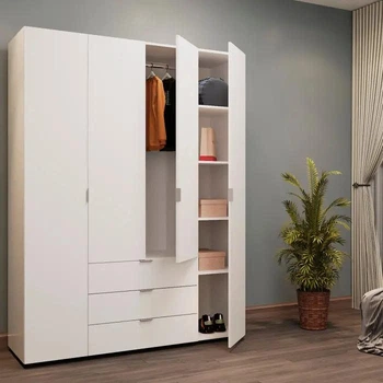 Шкаф распашной с 3 ящиками Doros Гелар Белый 155х49,5х203,4 см