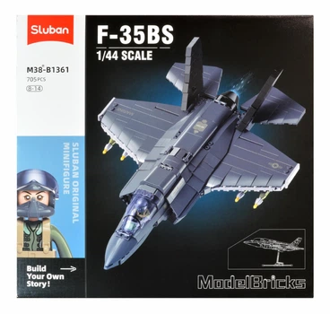 Конструктор Sluban винищувач F-35BS 705 деталей 1 фігурка M38-B1361