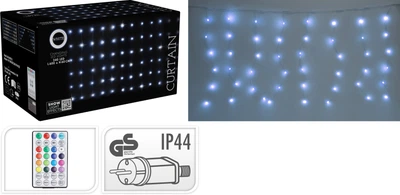 Гірлянда-бахрома Christmas Decoration 240 LED 6х0.6 м 220V пульт ДУ Холодний білий (AGB000750)