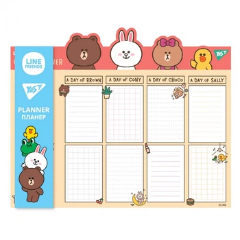 Планинг настольный YES Line Friends 34,5x28,2 см 52 листа