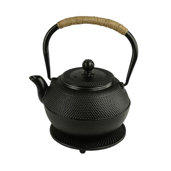 Чавунний чайник для заварювання з підставкою Black Cast iron 1200 ml
