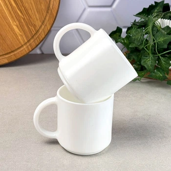 Белые чашки из стеклокерамики 340 мл 6 шт Luminarc EVERYDAY