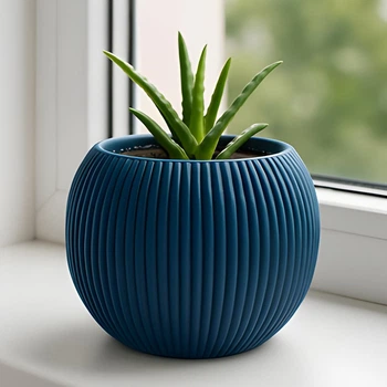 Горшок-шар для кактуса 0,15 л синий CORAL KRS-361