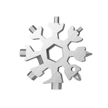 Мультитул Snowflake 18в1 в форме снежинки из нержавеющей стали, карманный инструмент
