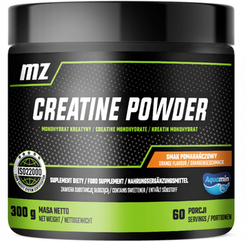 Suplement diety MZ Creatine Powder Smak pomarańczowy 300 g (5904873481230)