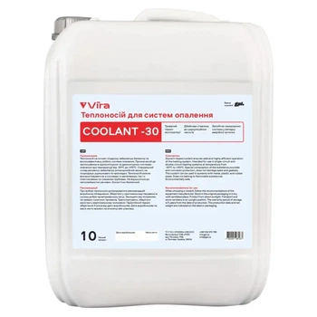 Теплоносій для систем опалення VIRA Coolant -30°C (червоний) (10л.)
