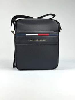 Сумка чоловіча через плече з логотипом Tommy Hilfiger Чорний