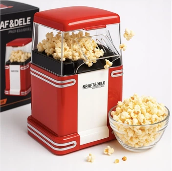 Апарат для приготування попкорну Kraft&Dele KD4106 без жиру 1500 Вт машина для попкорну