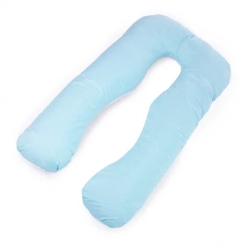 Подушка для беременных и отдыха U-образная MirSon № 8017 Eco Line "Clear Water" EcoSilk 140x75x20 см (2200006178422)