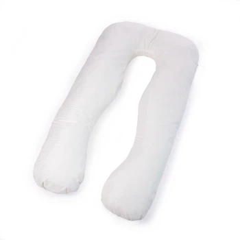 Подушка для беременных и отдыха U-образная MirSon № 8033 Eco Line "White-Creamy" EcoSilk 140x75x20 см (2200006185086)