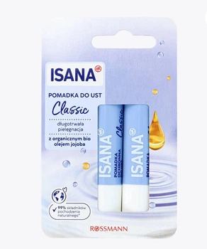 Бальзам для губ з олією жожоба ISANA Classic Lippenpflege 2 шт