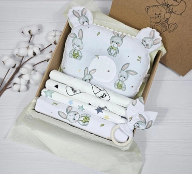 Набор пеленок для новорожденных a.l.babybox Зайчиковая сказка