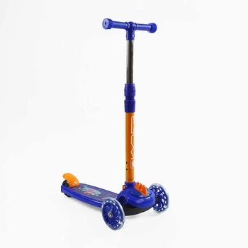Самокат трехколесный Skyper CY-140 колеса PVC со светом. Blue and Orange (176731)