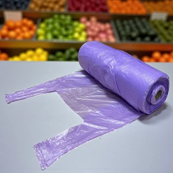 Пакет майка з ручками у рулоні 24х45 см 250 шт 13 мкм (майка рулон 24x45)