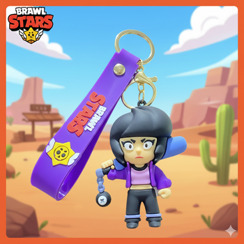 Брелок Бравл Старс Бібі Brawl Stars на ключі, на сумку фігурка Bibi 6 см