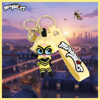 Леди Баг брелок детский Леди Баг и Супер-Кот Леди Пчела Ladybug на рюкзак, ключи 7 см