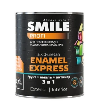 Эмаль-экспресс антикоррозионная SMILE PROFI 3в1 "гладкое покрытие" белый (RAL 9010) 0.7 л