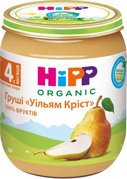 Фруктовое пюре HiPP Груши "Уильям Крист " с 4 месяцев 125 г (9062300102083_9062300131663)