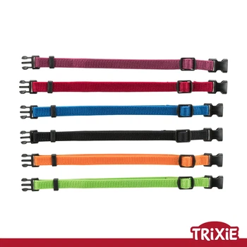Набір нашийників Trixie 15551 для цуценят фіолетовий/червоний/синій/чорний/папайя/зелений нейлон S-M 17-25 см 10 мм 6 шт (TX-15551) 4011905015552