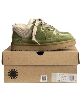 Жіночі уггі Низькі Кросівки Зимові Замшеві Зелені UGG Lo Lowmel Muted Brass (37, зелений)