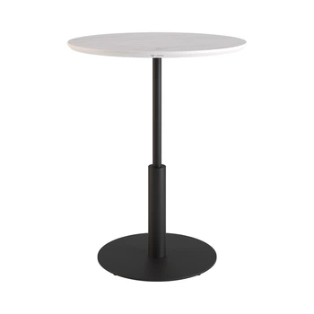 Стол Ibiza round HPL d-60 Arpa 3346 Ker белая / черная опора
