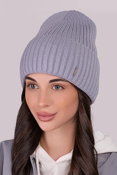 Шапка женская Flirt Рианна на флисовой подкладке 56-58 Металл