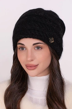 Шапка женская Flirt Снежанна 57-60 на подкладке Черный