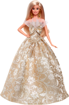 Lalka kolekcjonerska Barbie Świąteczna – blondynka (JBH95) (194735260966)