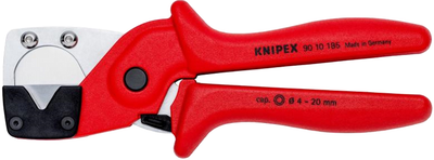 Труборіз-ножиці Knipex для багатошарових і пневматичних шлангів 4-20 мм L — 185 мм (90 10 185)