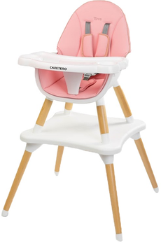 Стільчик для годування Caretero Tuva 2 в 1 Рожевий TERO-7708 (5908310395678)