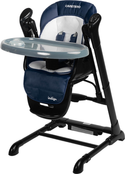 Стільчик для годування + гойдалка Caretero Indigo Black Navy TERO-7652 (5908310397177)