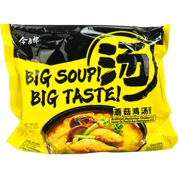 Лапша быстрого приготовления Big Soup со вкусом Грибов и Курицы JML 124г