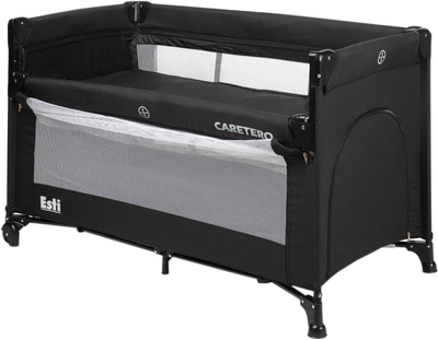 Манеж дитячий Caretero Esti чорний 126x65x74 см(5908310397801)