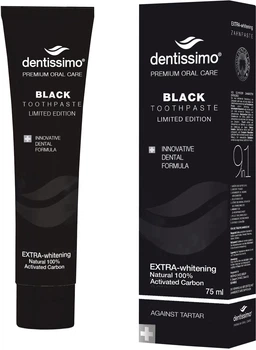Зубна паста Dentissimo Extra Whitening Black 75 мл (7640162324304)