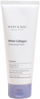 Пінка для вмивання Mary&May White Collagen з колагеном та ніацинамідом 150 мл (8809670680961)