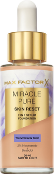 Тональна основа для обличчя Max Factor Miracle Pure Skin Reset 2 in 1 30-40 Fair to Light 30 мл (8000020766101)