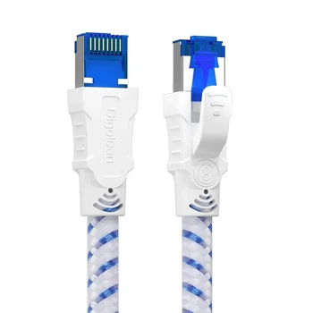 Нейлоновый Ethernet-кабель Cat 8 Digoloan 40 Гбит/с 2000 МГц 0.5м 1.5