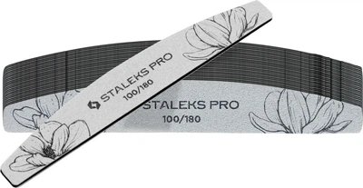Пилка півмісяць мінеральна Staleks Pro Expert 40 100/180 грит 25 шт (4820241067534)