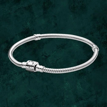 Серебряный браслет с шариковой застежкой Pandora (Пандора) 598816c00 16
