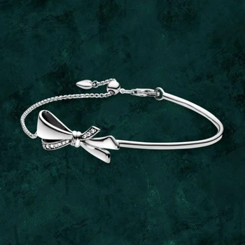 Серебряный браслет "Бантик" Pandora (Пандора) 597242cz