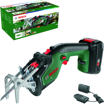 Акумуляторна садова пила Bosch KEO + 1 акумулятор PBA 18V 2 А·год + Полотно по дереву Top for Wood S644D + Зарядний пристрій AL 18V - 20 (0600861A00)
