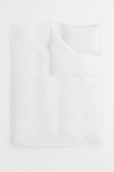 КПБ (наволочка, підковдра) H&M 135Х200см білий 2606453850
