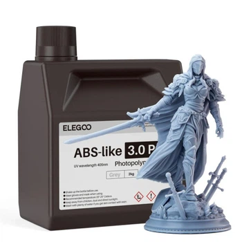 Фотополімерна смола для 3D принтера ELEGOO ABS-Like 3.0 pro resin 2000G Grey