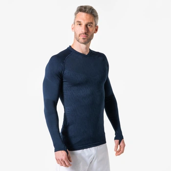 Термофутболка з довгими рукавами Keepdry для дорослих темно-синя - 2XL.