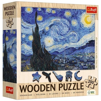 Пазл Trefl Wooden Зоряна ніч 200 елементів [134421]