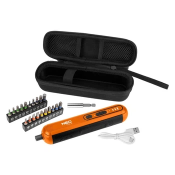 Отвертка аккумуляторная Neo Tools 4in1 1.5Ah, 4.5Нм, 230об/мин, 20 бит, кейс [130739]