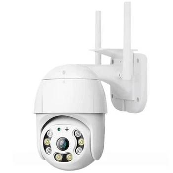 Наружная WiFi камера видеонаблюдения для двора PTZ A6 4mp ICSEE + блок питания.