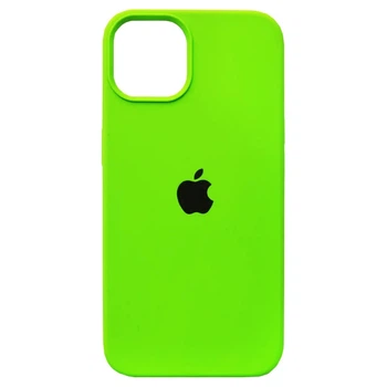 Чохол Fiji Silicone Case для Apple iPhone 13 бампер накладка Soft Touch з мікрофіброю Neon Green