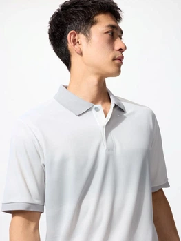 Поло длинное мужское Uniqlo 717343617 3XL Серое (1159843972)